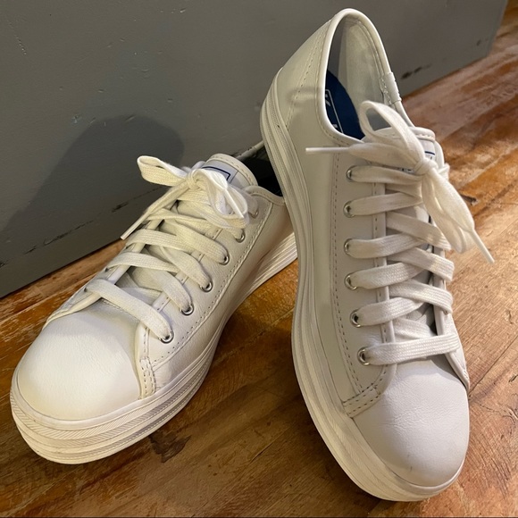 Keds Triple Kick platform sneaker in white - Picture 3 of 10